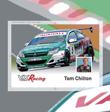 RSM VXRacing Postcard Car & Tom Chilton