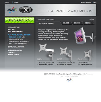 AVF Nexus Website Product Page