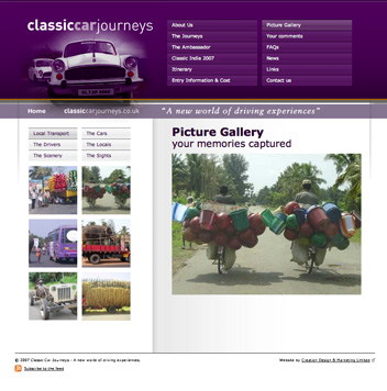 Steve McCullagh Classic Car Journeys Website Overview