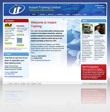 Instant Training Instant Training Website Site Overview
